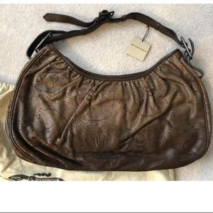 NWT BURBERRY AVONDALE BROWN PERFORATED LEATHER BAG